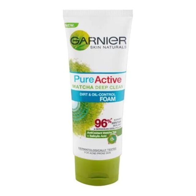 Garnier Skin Naturals Pure Active Matcha Deep Clean Dirt & Oil-Control Foam